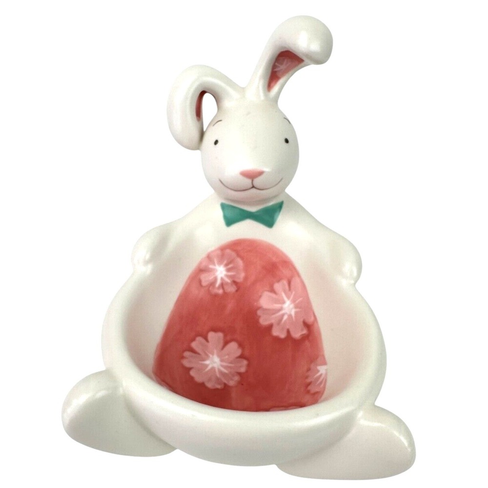 Ceremic Bunny Candy Trinket Dish 6"x 4.5" Decoration